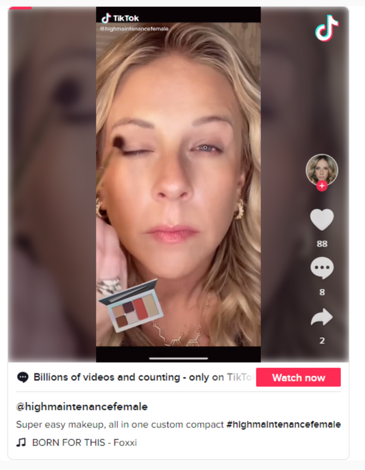 Easy eyeshadow look using one palette