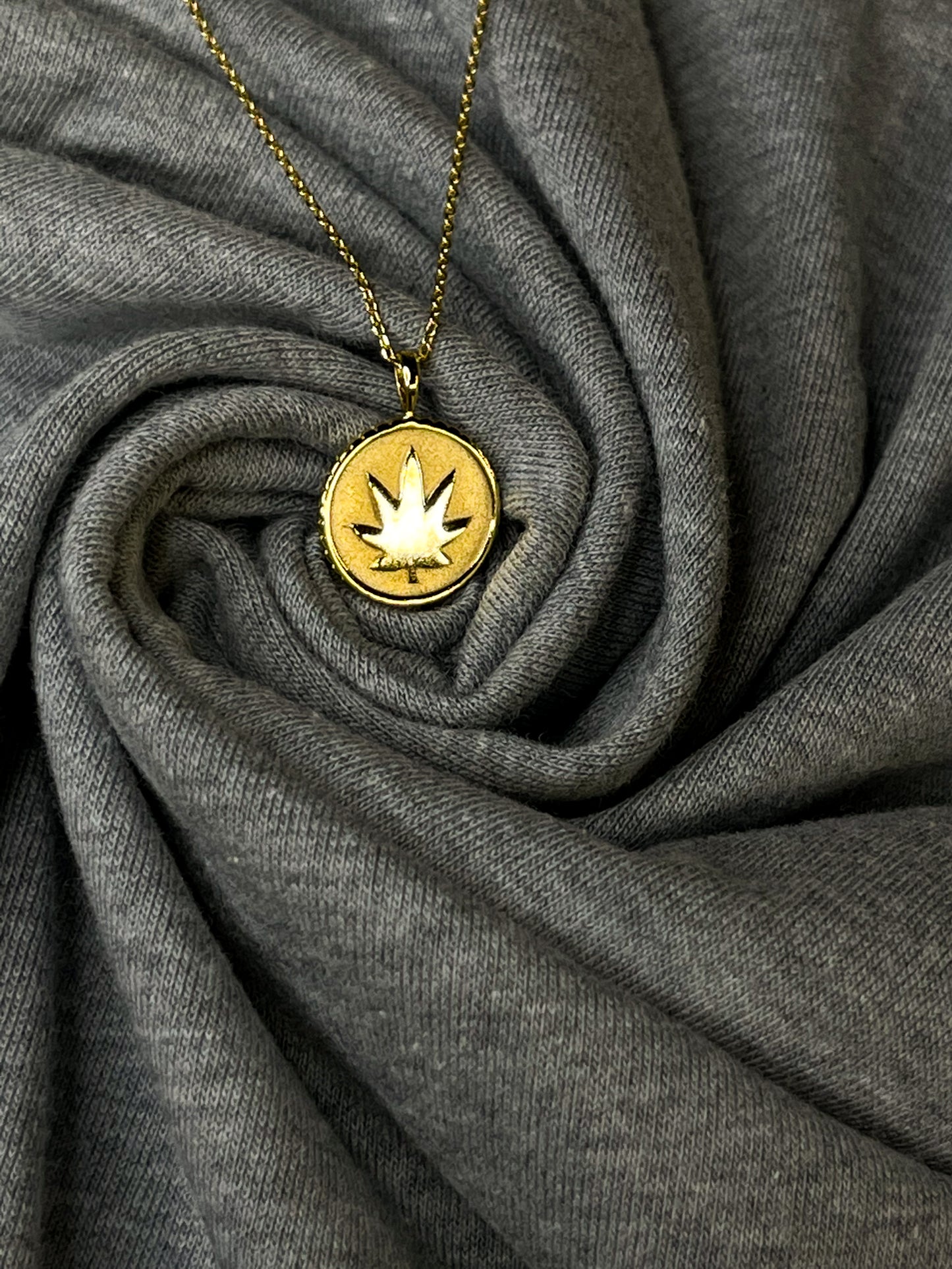 Cannabis Coin Pendent Necklace