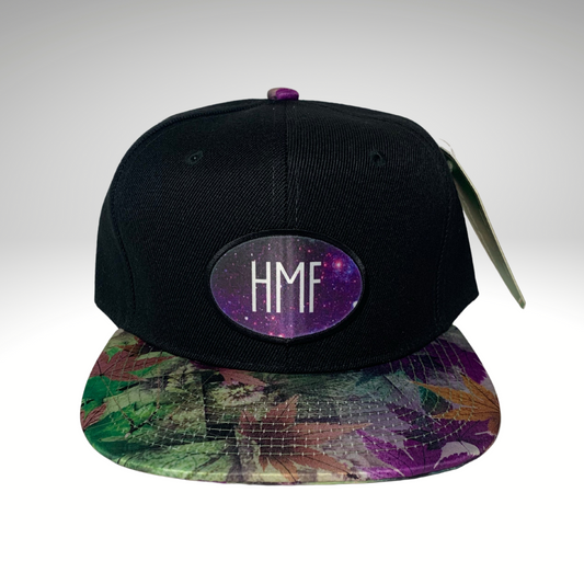 HMF Galaxy Purple Leaf Flat Brim hat
